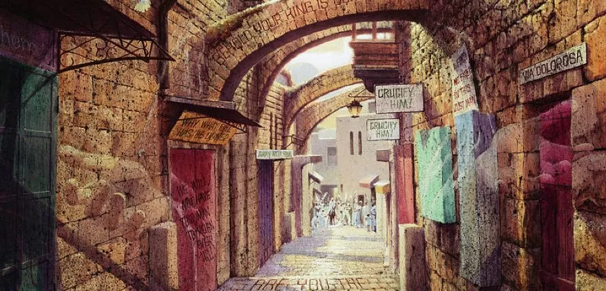 The Road to the Cross, Jerusalem, by Graham Braddock